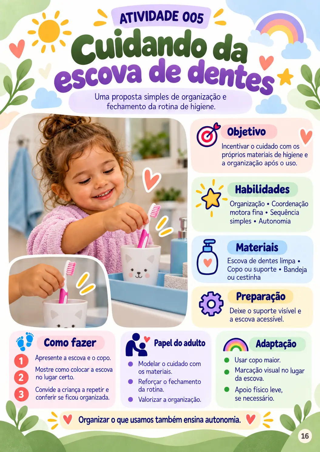 Página de atividade 5 do material Autonomia Pronta